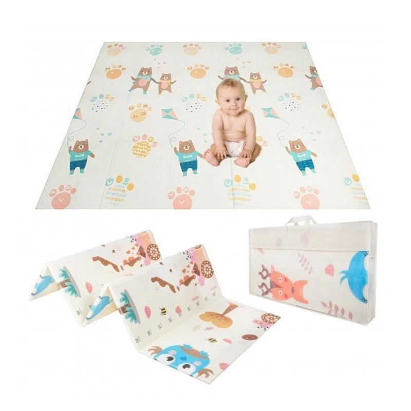 Детски килим за игра, Мечета с хвърчила, 150 х 180 х 1